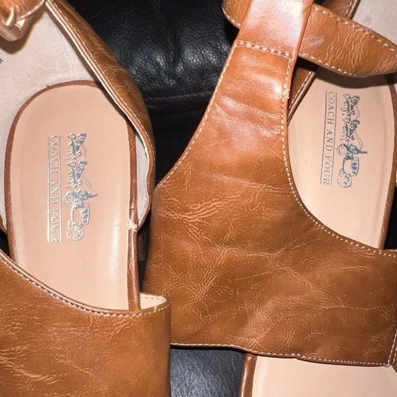 Elegant Brown Women's Heeled Sandals - Picture 6 of 8